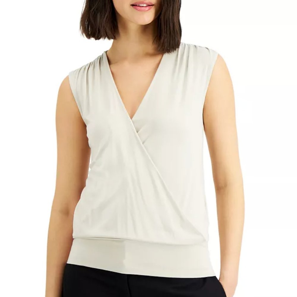 Surplice Band Hem Top